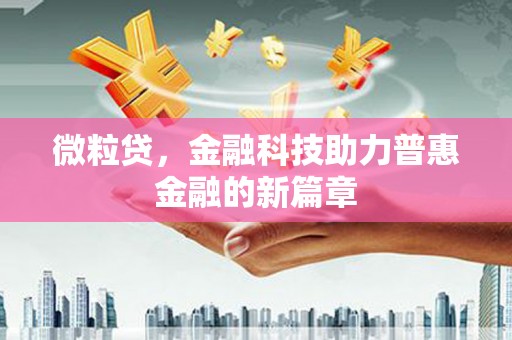 裕民微粒贷，金融科技助力普惠金融的新篇章