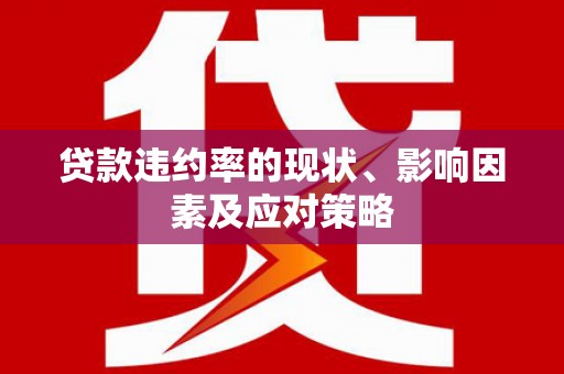 裕民贷款违约率的现状、影响因素及应对策略