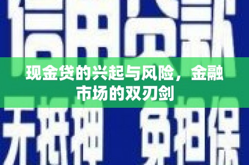 裕民现金贷的兴起与风险，金融市场的双刃剑