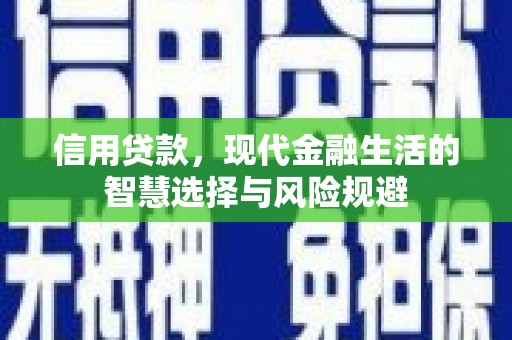 裕民信用贷款，现代金融生活的智慧选择与风险规避