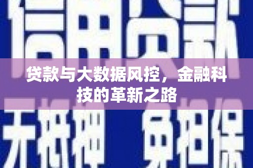 裕民贷款与大数据风控，金融科技的革新之路