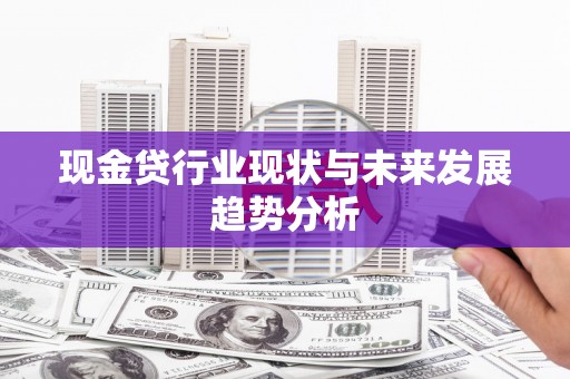 裕民现金贷行业现状与未来发展趋势分析