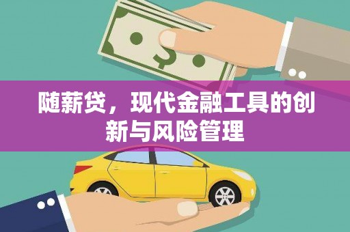 裕民随薪贷，现代金融工具的创新与风险管理