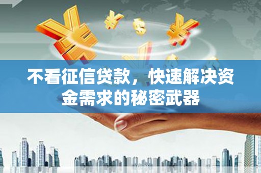 裕民不看征信贷款，快速解决资金需求的秘密武器