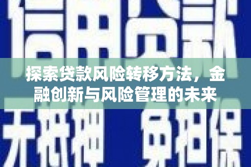裕民探索贷款风险转移方法，金融创新与风险管理的未来