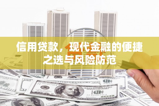 裕民信用贷款，现代金融的便捷之选与风险防范
