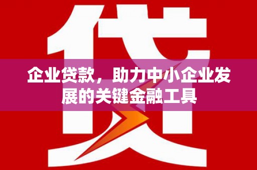 裕民企业贷款，助力中小企业发展的关键金融工具