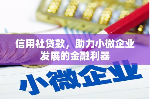 裕民信用社贷款，助力小微企业发展的金融利器