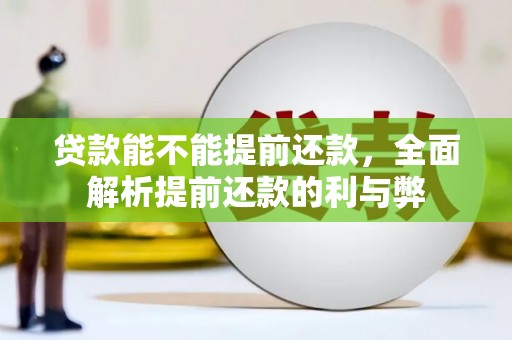 裕民贷款能不能提前还款，全面解析提前还款的利与弊