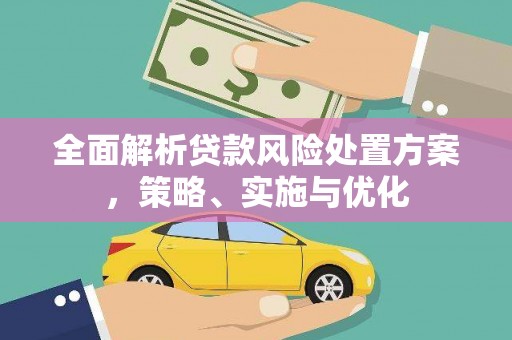 裕民全面解析贷款风险处置方案，策略、实施与优化
