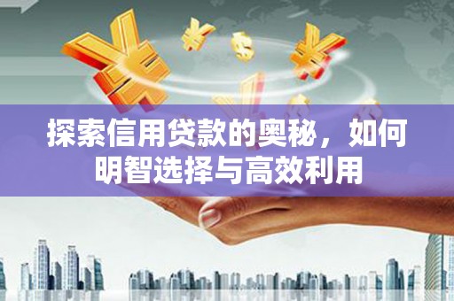 裕民探索信用贷款的奥秘，如何明智选择与高效利用