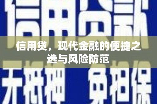 裕民信用贷，现代金融的便捷之选与风险防范