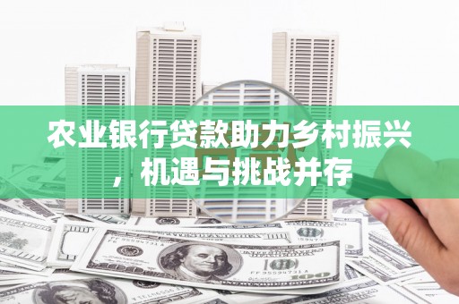 裕民农业银行贷款助力乡村振兴，机遇与挑战并存