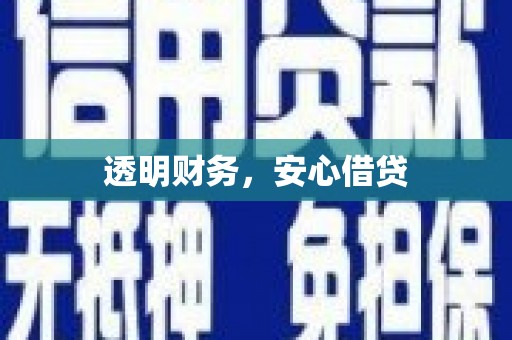 裕民透明财务，安心借贷