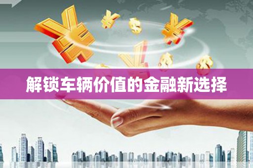 裕民解锁车辆价值的金融新选择
